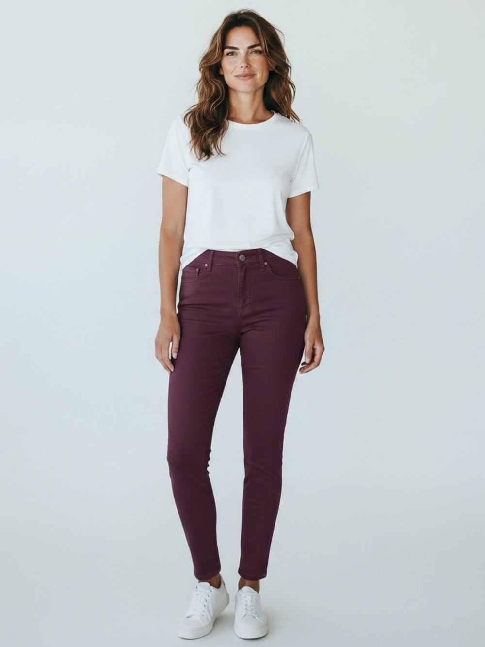 Buffalo David Bitton Skinny Jeans NWT | Sz 12 • Dark Raisin • High Rise Stretch